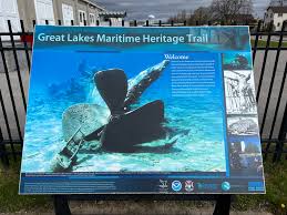 NOAA marine heritage trail sign